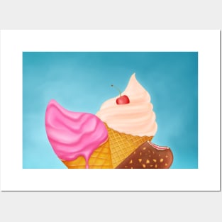 ice crem Posters and Art